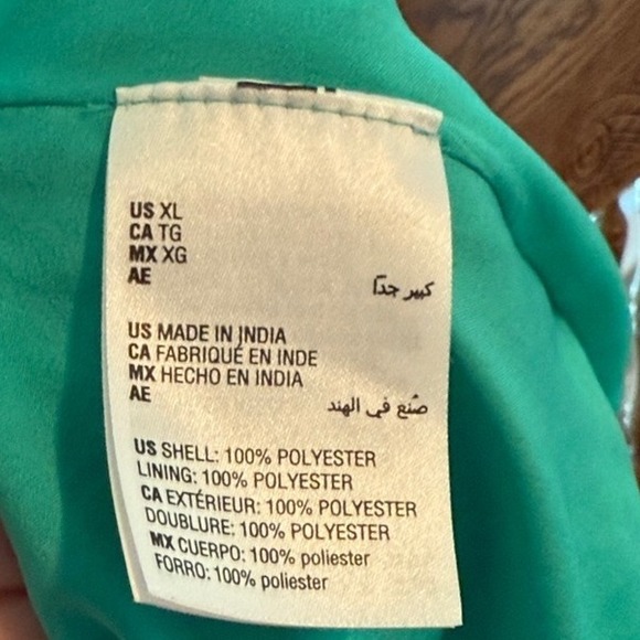 ON 34th Chic Green Maxi Dress w/ Spaghetti Straps Size XL Beach/Vacation‎ - Picture 3 of 9